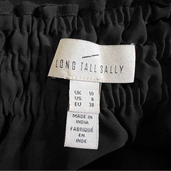 Black Off-The-Shoulder Sheer Blouse || LONG TALL SALLY || US6 - Picture 2 of 6